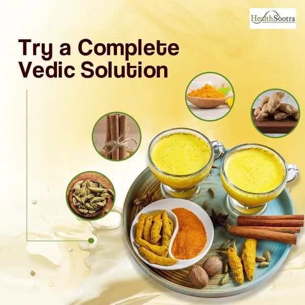 Golden Milk Mix | Turmeric Latte with Ashwagandha and 9 Herbs for Immunity Booster, Body Detox, Antioxidant Rich l Good for respiratory system l (150g / 30 servings)