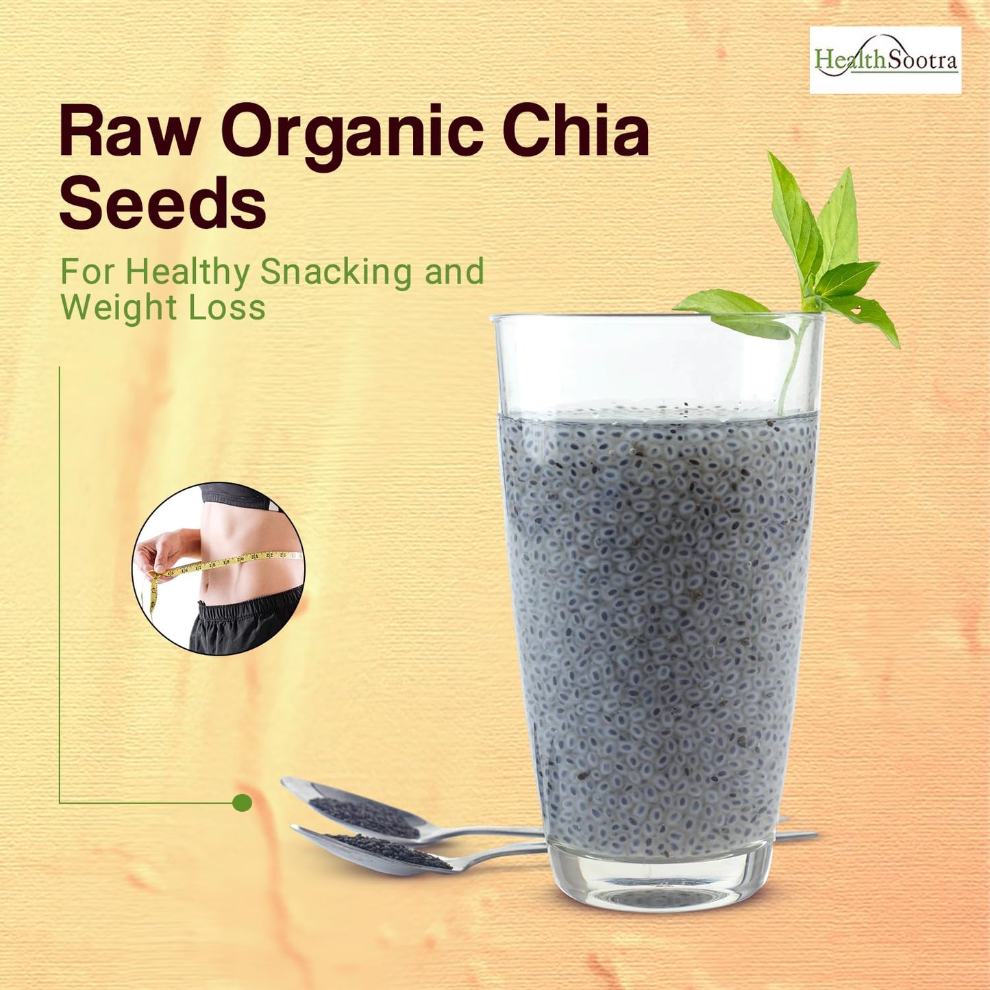 Raw Chia Seeds | 100% Organic, High Protein & Fiber Rich Superfood for Weight Management (pack size 200g)