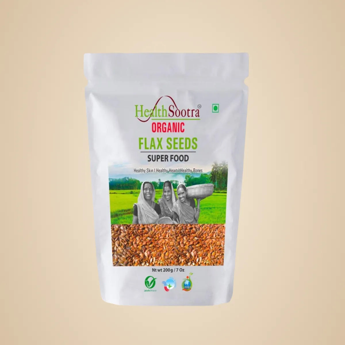 100% Organic Flax Seeds.