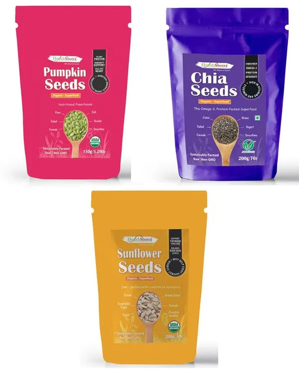 (Chia+Pumpkin+Sunflower) 3-in-1 Ultimate Superseeds Combo.
