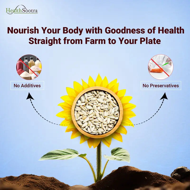 Raw Sunflower Seeds | 100% Natural, Vitamin E Rich Superfood for Heart Health & Energy boost (pack size 200g).