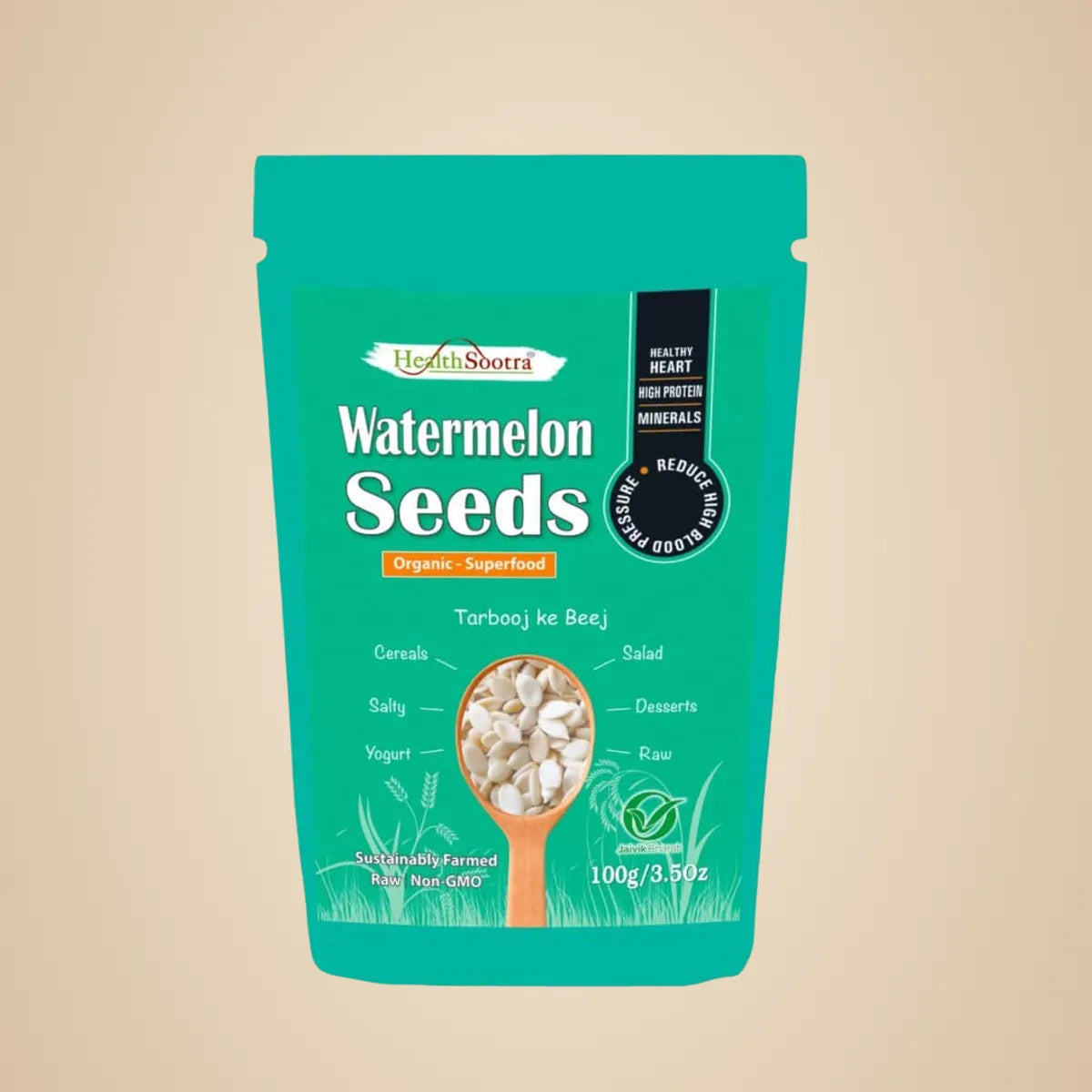 Raw Organic Watermelon Seeds (Pack size 100g)