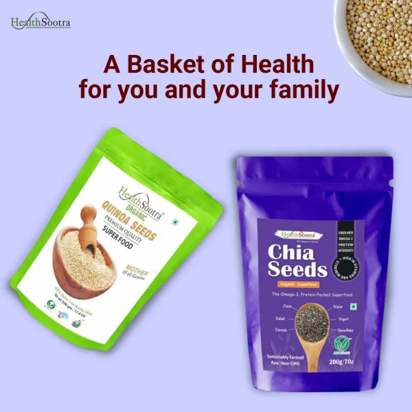 Organic Fitness Combo. (Quinoa + Raw Chia)