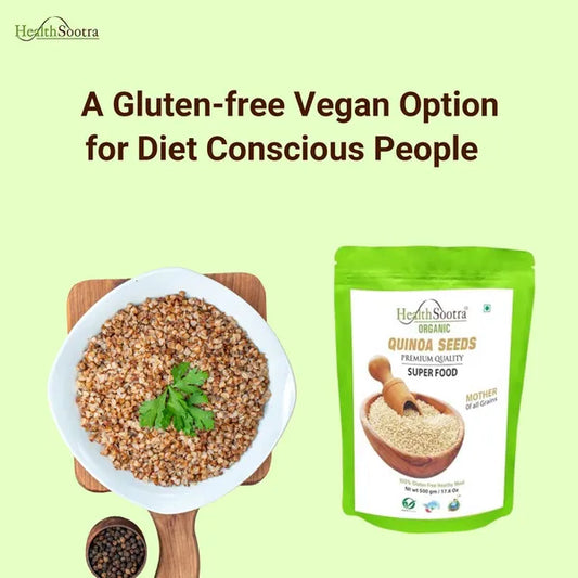 Whole White Quinoa | 100% Organic, Gluten-Free &amp; High Protein Super food (Pack size 500g).