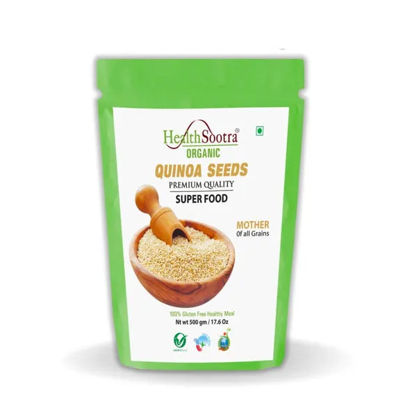 Whole White Quinoa | 100% Organic, Gluten-Free &amp; High Protein Super food (Pack size 500g).