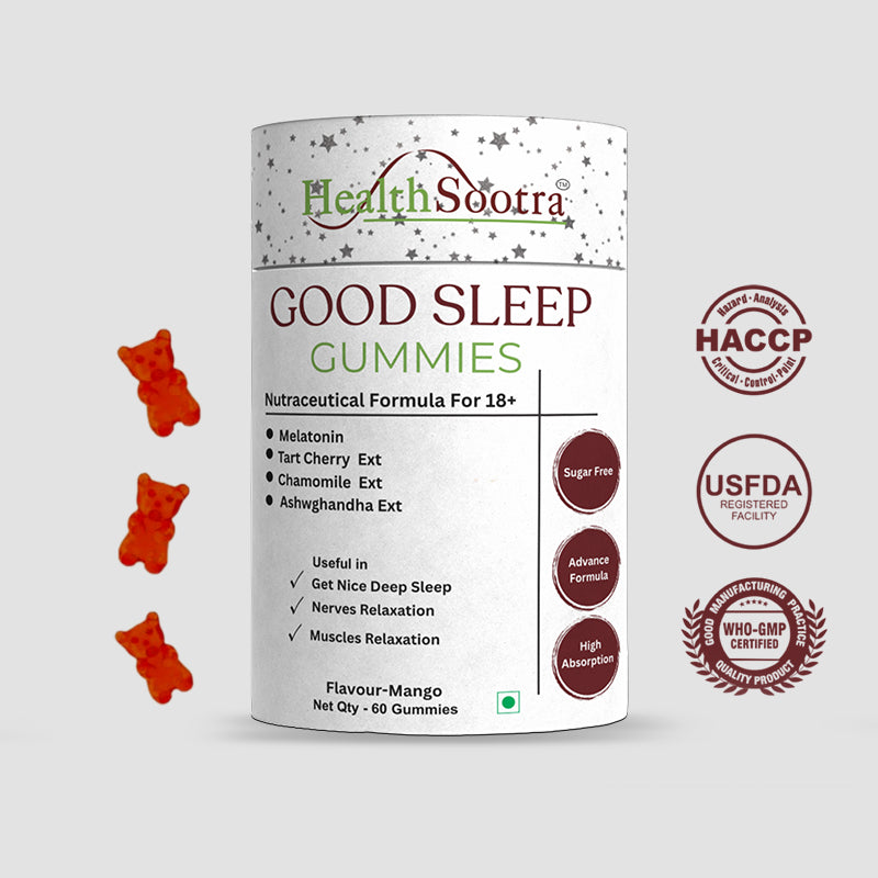 Good Sleep Gummies | Sugar-Free Natural Sleep Support with Melatonin 5mg & Tart Cherry Chamomile Ashwagandha   | Non-Habit Forming Relaxing Sleep Aid (60 Gummies).