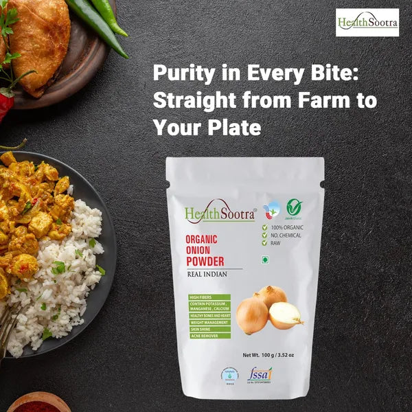 100% Organic Onion Powder. 100g Pack